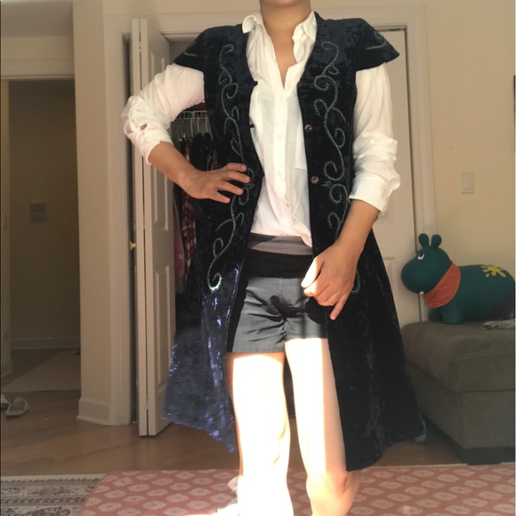 Long beautiful handmade vest velour size 4-6 - Picture 7 of 8